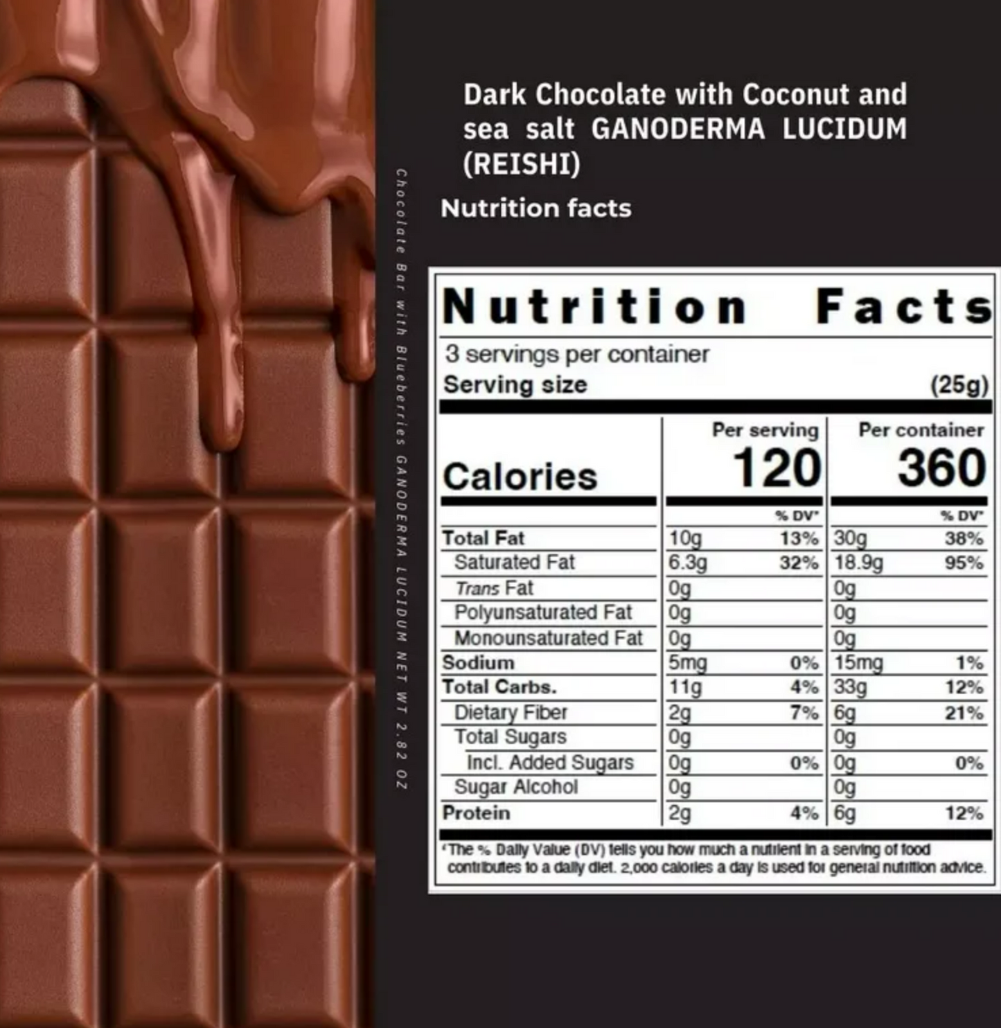 Single Sugar-Free Strawberry Almond Dark Chocolate Bar